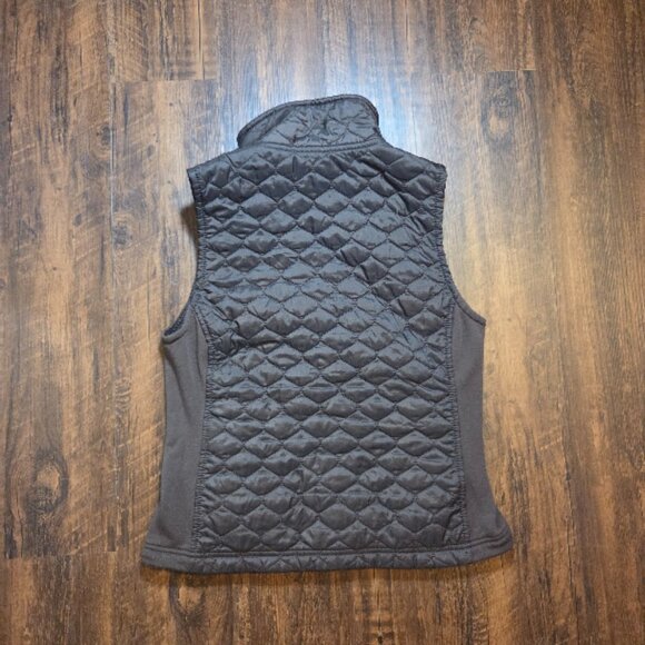LL Bean Vest Quilted Brown Size Small Zipper pockets - Picture 3 of 4